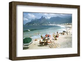 1957: Copacabana Beach, Rio De Janeiro, Brazil-Dmitri Kessel-Framed Photographic Print