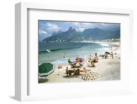 1957: Copacabana Beach, Rio De Janeiro, Brazil-Dmitri Kessel-Framed Photographic Print