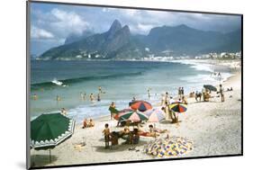 1957: Copacabana Beach, Rio De Janeiro, Brazil-Dmitri Kessel-Mounted Photographic Print