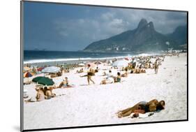 1957: Copacabana Beach, Rio De Janeiro, Brazil-Dmitri Kessel-Mounted Photographic Print