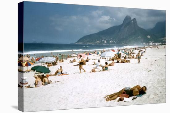 1957: Copacabana Beach, Rio De Janeiro, Brazil-Dmitri Kessel-Stretched Canvas