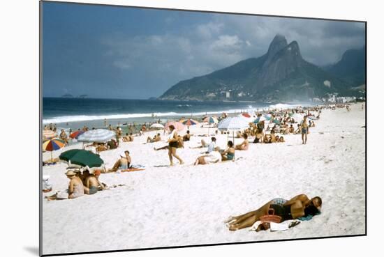 1957: Copacabana Beach, Rio De Janeiro, Brazil-Dmitri Kessel-Mounted Photographic Print