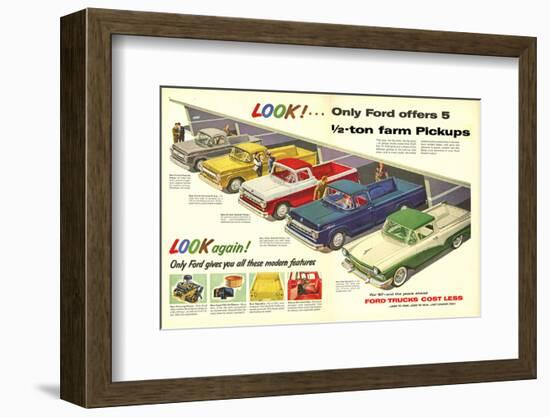 1957 Ford Offers 5½Ton Pickups-null-Framed Art Print