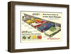 1957 Ford Offers 5½Ton Pickups-null-Framed Art Print