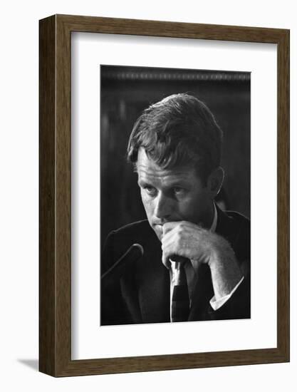 1957: Senator Robert F. Kennedy Attending a Labor Hearing in Washington, D.C-Ed Clark-Framed Photographic Print