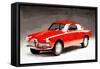 1958 Alfa Romeo Giulietta Sprint Watercolor-NaxArt-Framed Stretched Canvas