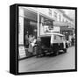 1958 Bedford CA Van Delivering the Evening Standard, London, 1958-null-Framed Stretched Canvas