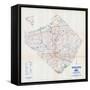 1958, Berks County Map, Pennsylvania, United States-null-Framed Stretched Canvas