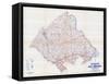 1958, Bucks and Montgomery Counties Map, Pennsylvania, United States-null-Framed Stretched Canvas
