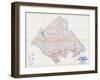 1958, Bucks and Montgomery Counties Map, Pennsylvania, United States-null-Framed Giclee Print