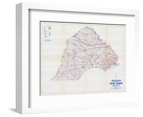 1958, Chester and Delaware Counties Map, Pennsylvania, United States-null-Framed Giclee Print