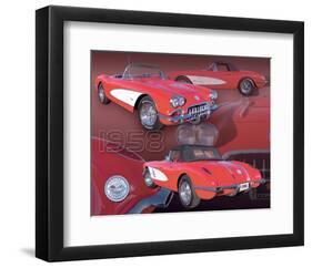 1958 Corvette-null-Framed Art Print