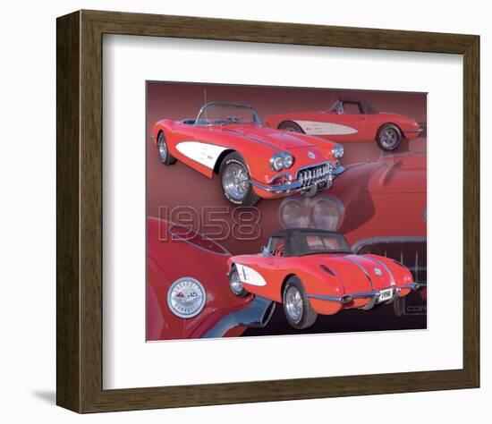 1958 Corvette-null-Framed Art Print