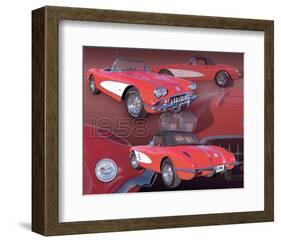 1958 Corvette-null-Framed Art Print