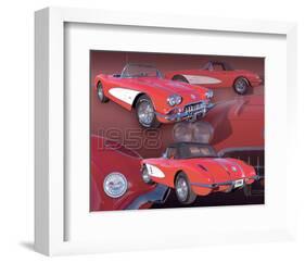 1958 Corvette-null-Framed Art Print