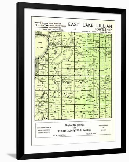 1958, East Lake Lillian Township, Minnesota, United States-null-Framed Giclee Print