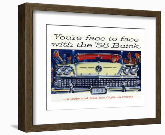 1958 GM Buick-Flight On Wheels-null-Framed Art Print