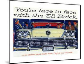 1958 GM Buick-Flight On Wheels-null-Mounted Art Print