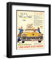 1958 GM Buick - His & Her Car-null-Framed Art Print