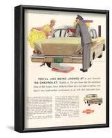 1958 GM Chevy- Being Looked At-null-Framed Art Print