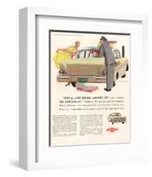 1958 GM Chevy- Being Looked At-null-Framed Art Print