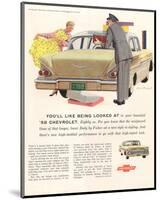 1958 GM Chevy- Being Looked At-null-Mounted Art Print