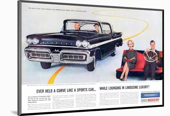 1958 Mercury Sports-Car Spirit-null-Mounted Art Print