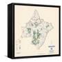 1958, Pike County Map, Pennsylvania, United States-null-Framed Stretched Canvas