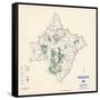 1958, Pike County Map, Pennsylvania, United States-null-Framed Stretched Canvas