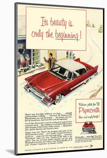 1958 Plymouth - the Beginning-null-Mounted Art Print