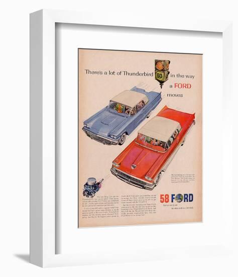 1958 Thunderbird - Go Light-null-Framed Art Print