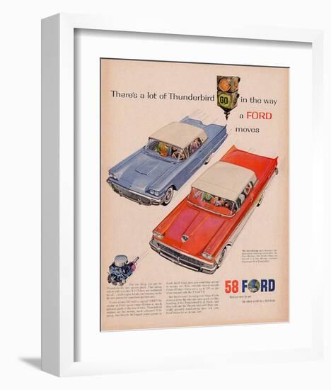 1958 Thunderbird - Go Light-null-Framed Art Print