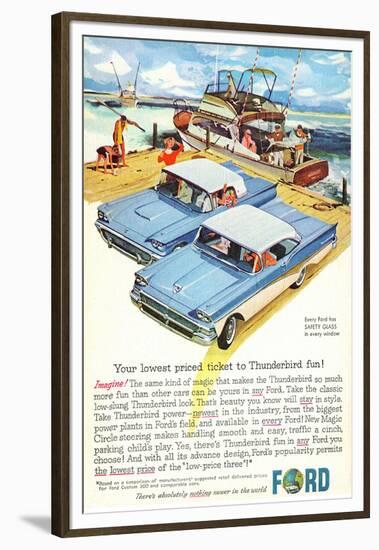 1958 Thunderbird- Price Ticket-null-Framed Premium Giclee Print