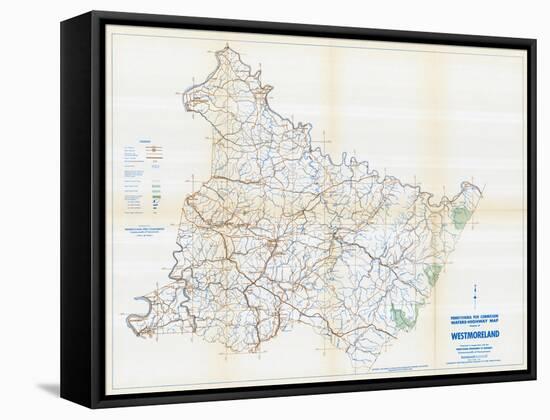 1958, Westmoreland County Map, Pennsylvania, United States-null-Framed Stretched Canvas