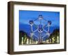 1958 World Fair, Atomium Model of An Iron Molecule, Illuminated at Night, Brussels, Belgium, Europe-Christian Kober-Framed Photographic Print