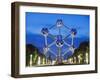 1958 World Fair, Atomium Model of An Iron Molecule, Illuminated at Night, Brussels, Belgium, Europe-Christian Kober-Framed Photographic Print