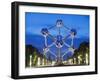 1958 World Fair, Atomium Model of An Iron Molecule, Illuminated at Night, Brussels, Belgium, Europe-Christian Kober-Framed Photographic Print