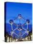 1958 World Fair, Atomium Model of An Iron Molecule, Illuminated at Night, Brussels, Belgium, Europe-Christian Kober-Stretched Canvas