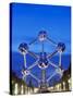 1958 World Fair, Atomium Model of An Iron Molecule, Illuminated at Night, Brussels, Belgium, Europe-Christian Kober-Stretched Canvas