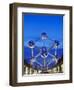 1958 World Fair, Atomium Model of An Iron Molecule, Illuminated at Night, Brussels, Belgium, Europe-Christian Kober-Framed Photographic Print