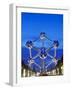 1958 World Fair, Atomium Model of An Iron Molecule, Illuminated at Night, Brussels, Belgium, Europe-Christian Kober-Framed Photographic Print