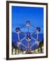 1958 World Fair, Atomium Model of An Iron Molecule, Illuminated at Night, Brussels, Belgium, Europe-Christian Kober-Framed Photographic Print