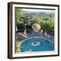 1959: a Family at their Backyard Swimming Pool-Frank Scherschel-Framed Photographic Print