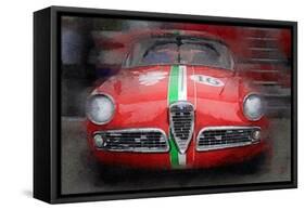 1959 Alfa Romeo Giulietta Watercolor-NaxArt-Framed Stretched Canvas