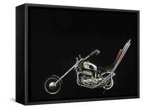 1959 Ariel Square 4 Chopper motorcycle-null-Framed Stretched Canvas