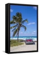 1959 Dodge Custom Loyal Lancer Convertible, Playa Del Este, Havana, Cuba-Jon Arnold-Framed Stretched Canvas