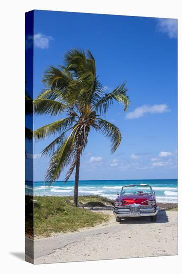 1959 Dodge Custom Loyal Lancer Convertible, Playa Del Este, Havana, Cuba-Jon Arnold-Stretched Canvas