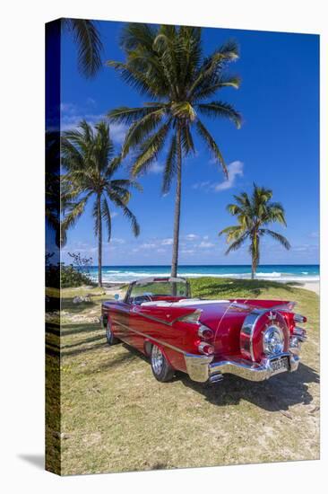 1959 Dodge Custom Loyal Lancer Convertible, Playa Del Este, Havana, Cuba-Jon Arnold-Stretched Canvas