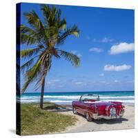 1959 Dodge Custom Loyal Lancer Convertible, Playa Del Este, Havana, Cuba-Jon Arnold-Stretched Canvas