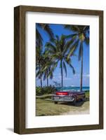 1959 Dodge Custom Loyal Lancer Convertible, Playa Del Este, Havana, Cuba-Jon Arnold-Framed Photographic Print
